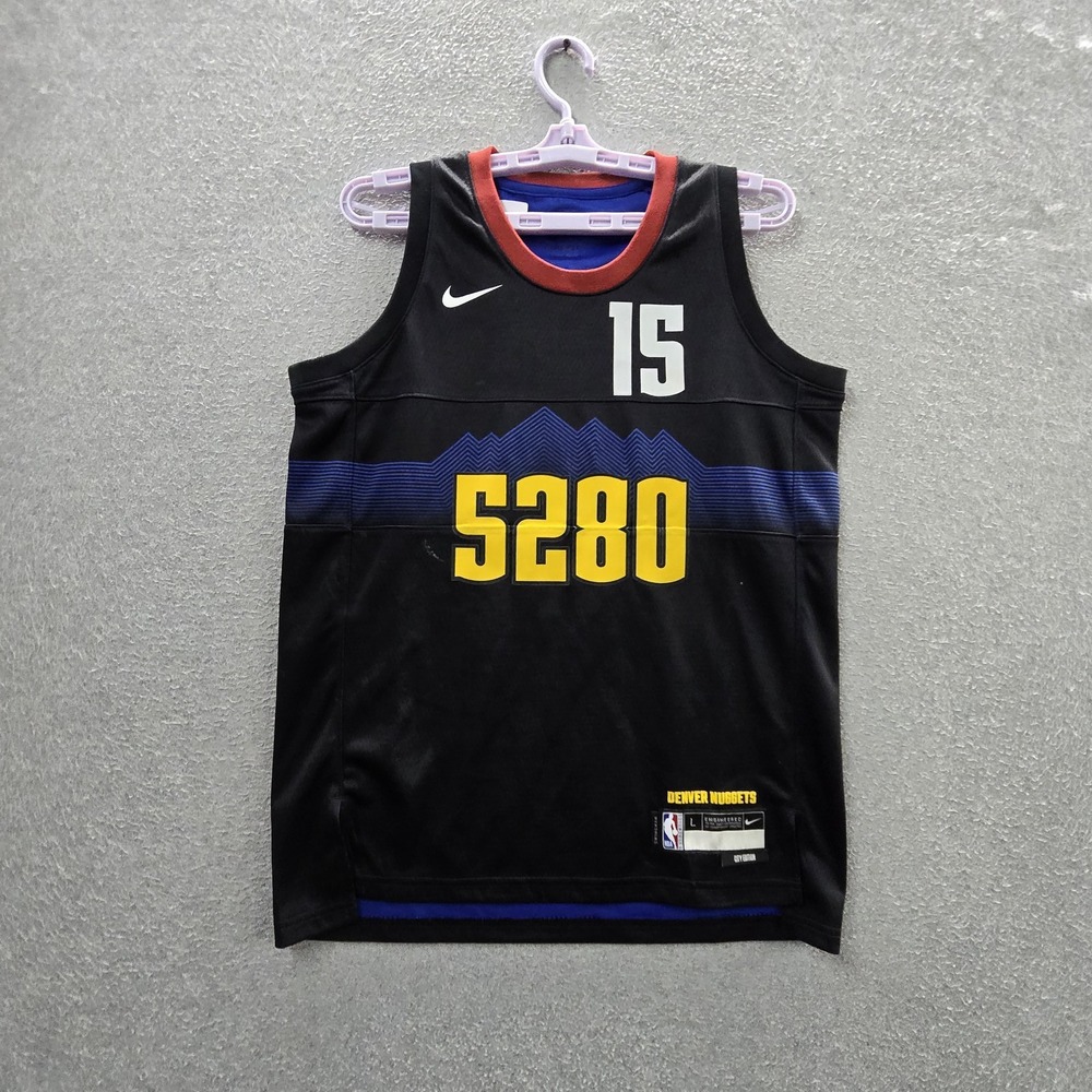 Denver Nuggets Boys Jersey L (14/16) Black Nike Nikola Jokic 5280 Dri-Fit